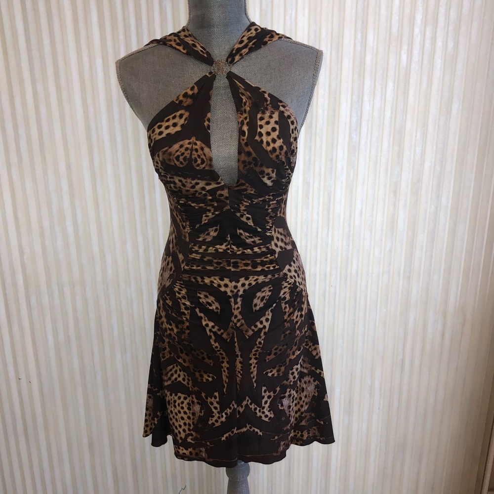 Roberto Cavalli Flirty Show-stopping Leopard Dress